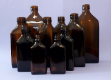 Lékovka 50ml, hranatá, GL18, hnědá bez uzávěru, L60